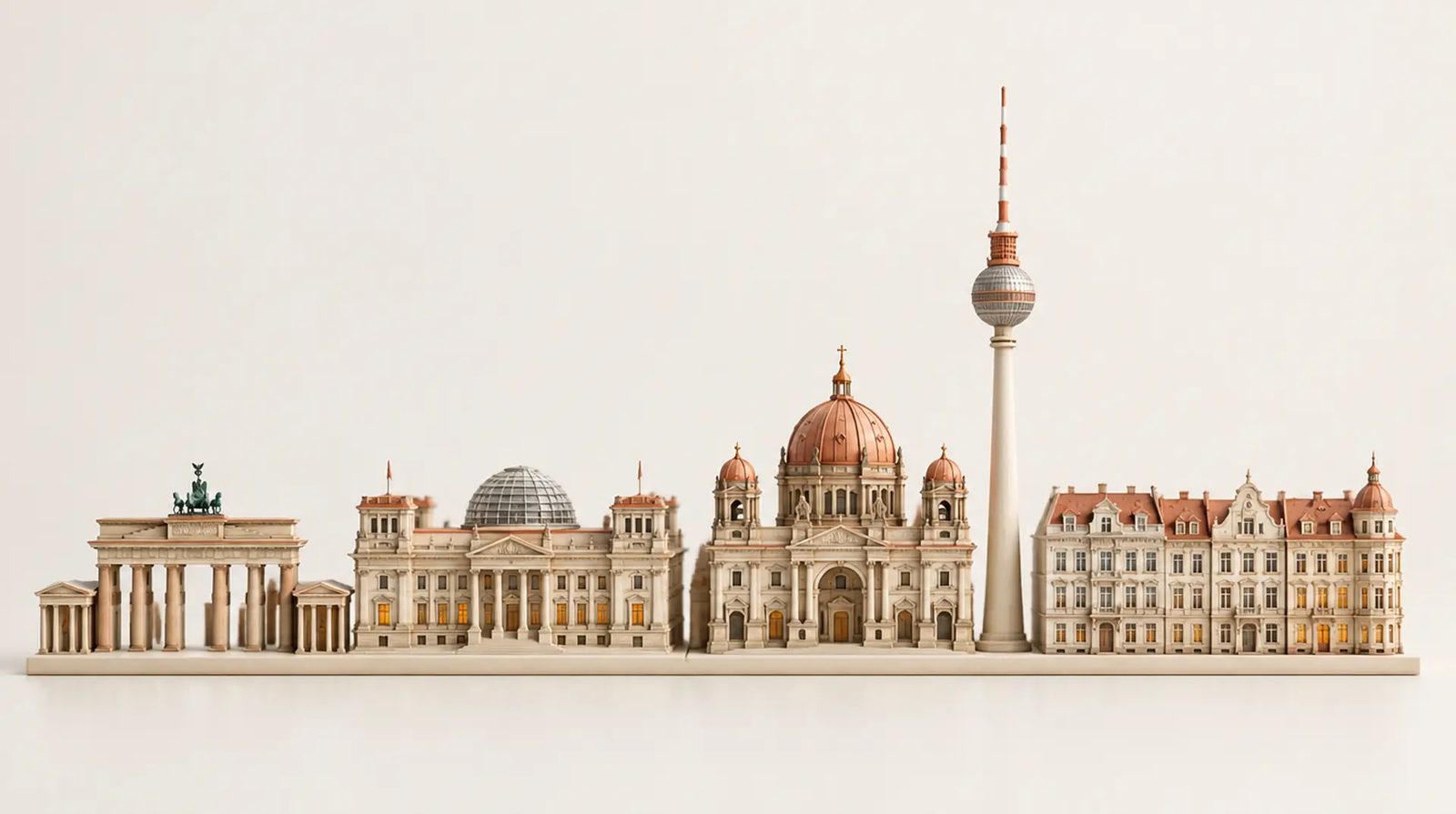 Modell mit Wahrzeichen von Berlin